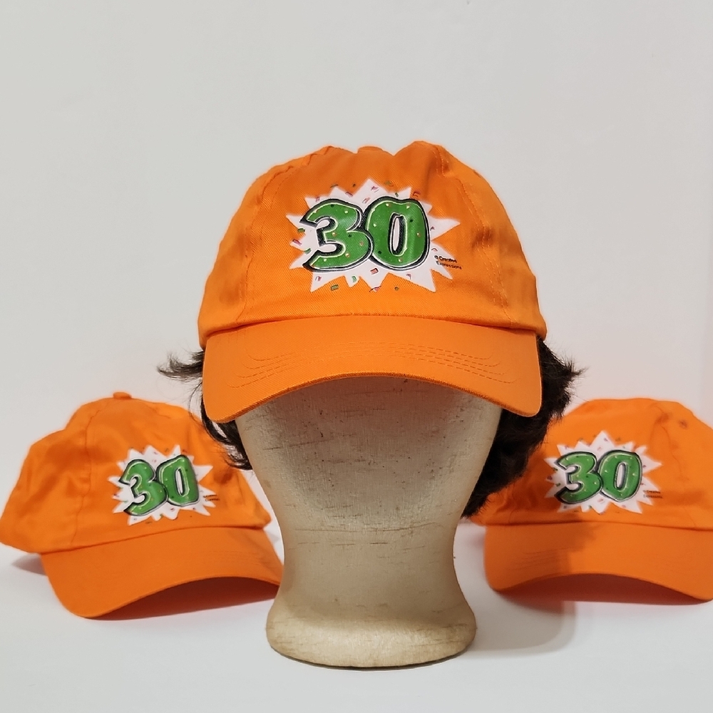 Creative Expressions Orange "30" Years Caps